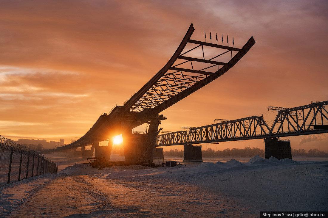Фото Новосибирский фотограф Слава Степанов снял стройку четвёртого моста через Обь 2